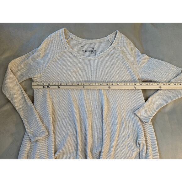 Free People Thermal Oatmeal Beige Long Sleeve Top We the Free Tee Small - Picture 8 of 8